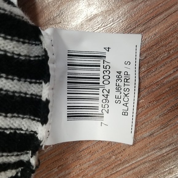 (S) BCBGMaxAzria Turtleneck Long Top/Sweater Dress Stripes Warm Loungewear - Picture 5 of 10